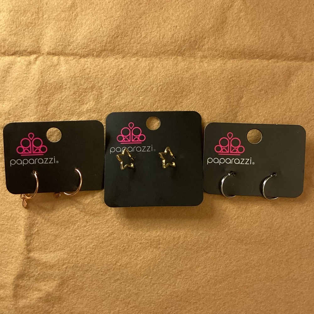 NWT paparazzi mini hoop Earring bundle (3pairs)